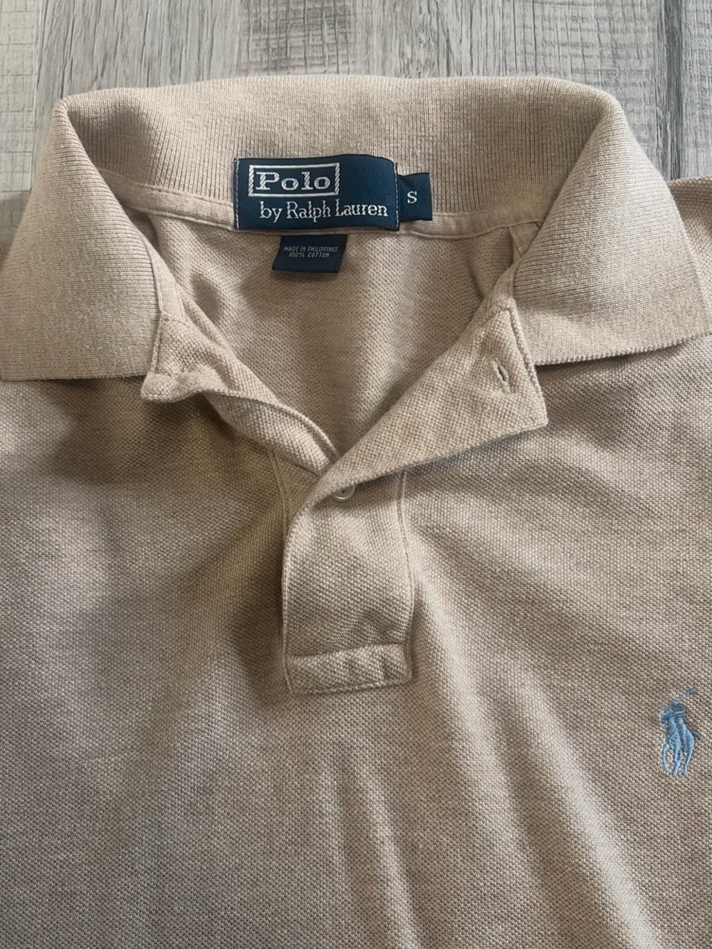 Polo by Ralph Lauren Beige/Tan Cotton Short-Sleeve Polo